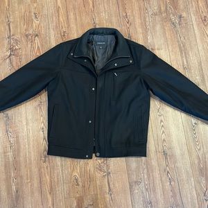 Wool blend full zip jacket